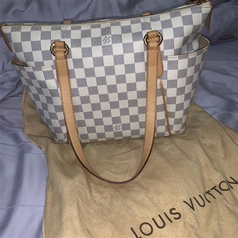 louis vuitton white checkered tote|louis vuitton shopping tote.